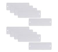 Hemobllo Blank Name Plate Stainless Steel Engraving Blanks 70X25Mm Rectangle Metal Engraving Plates Pre-Drilled Hole Smooth Edges Tags for Jewelry Making DIY Projects