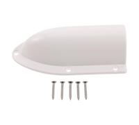 Hemobllo Boat Air Vent Cover Extension Clam Shell Deflector | White Plastic, Tight Mesh Shell, Mounting Screws Included, for Yachts and Marine Floor Drains
