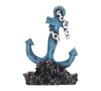 Hemobllo Boat Anchor Decor Aquarium Ornament Resin Layout Craft Creative Realistic 5.89x3.93x2.36in Underwater Landscaping Fish Tank Decoration