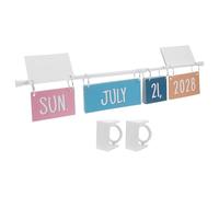 Hemobllo Boho Rainbow Classroom Flip Calendar Bulletin Board Set 2025-2028 with Adjustable Holder and Date Cards for School and Home Decor