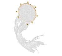 Hemobllo Boho Wedding Bell Lace Drum Ornament Decorative Hanging Bell for Home and Bedroom Handmade Wedding Decorations Vibrant Lace Design