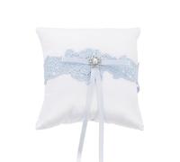 Hemobllo Bowknot Ring Pillow Lace Cushion 5.91X5.91X1.97 Inch Lightweight Portable Wedding Supply for Home Decoration and Wedding Reception