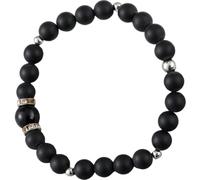 Hemobllo Bracelet Carry Mens Black Beaded Stone to Lightweight Matte and Easy Decorative Jewelry for Or Stylish Natural Stone Bracelet Daily Wear Party for Boyfriend