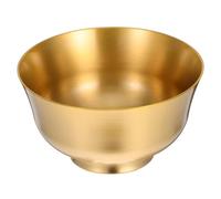Hemobllo Brass Buddhist Offering Bowl with Smooth Golden Finish, Decorative Prayer Bowl Symbolizing Wealth Accumulation, for Living Rooms and Offices, Adds Serenity and Peace