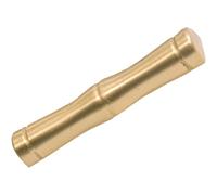 Hemobllo Brass Calligraphy Brush Holder with Retro Bamboo Design Desktop Decoration Brush Rack for Home and Schoolroom Stylish Golden Pen Stand and Paperweight