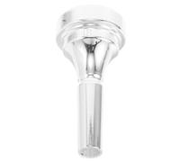 Hemobllo Brass Cornet Mouthpiece in B♭ Key Silver-plated Short Horn Mouthpiece for Cornet Brass Instrument Accessories Suitable for Beginners