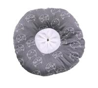 Hemobllo Breathable Anti-lick Elizabethan Cat Collar, Soft Skin-friendly Pet Collar for Kittens, Grey M Size, Protective Post-surgery Pet Shield