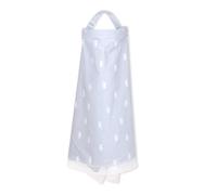 Hemobllo Breathable Cotton Nursing Cover with Mesh, Grey Crown Pattern Breastfeeding Cloak for Outdoor Privacy and Comfortable Mom Use