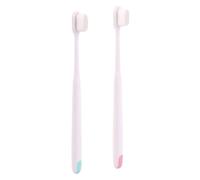 Hemobllo Bristle Tools Ultra 2pcs Toothbrushes Soft Postpartum with Flocking Bristles for Complete Teeth Cleaning and Ergonomic Design Manual Oral Care Random Color