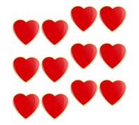 Hemobllo Brooch Pin Versatile Use with Elegant and Delicate Appearance 12pcs Red Heart Zinc Alloy Material Clothes Decoration for Women for Wedding and Special Occasions