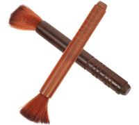 Hemobllo Brushes with Brush Dust Violin for Cleaning and Erhu 2pcs Wool Comfortable Use and Convenient Carrying, Sandalwood Handle Tools Care Random Color for Musical Instrument