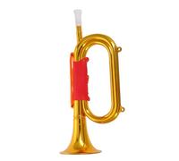 Hemobllo Bugle Stage Performance Prop Golden Trumpet Instrument for Boys and Girls for Role Play Educational Fun and Engaging Design for Boys and Girls