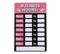 Hemobllo Business Hours Sign Double-Sided Hanging Door Sign for Office Bank Retail Store Opening Hours