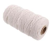 Hemobllo Butchers Twine 3mm Thick Cotton White 1 Roll for Wrapping Food Packing Meat Tying Kitchen Use