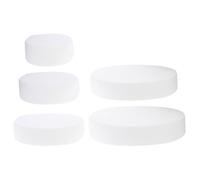 Hemobllo Cake Models Fake Cake Shape Moulds for DIY Crafts 5pcs White Foam Creative Small and Manual Homework Suitable for Party Decor and Craft Supplies