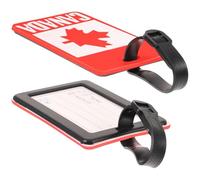 Hemobllo Canada Flag Suitcase Tags 2Pcs Sturdy Reusable Luggage Labels for Travel Bags Boarding Pass Identifier for Canadian Tourists