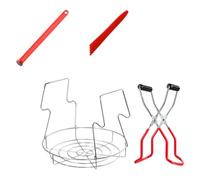 Hemobllo Canning Jar Lifter Kit in The Kitchen for Jam Making and Jar Transferring with Stainless Steel and Aluminum Clamp, Comfortable to Grip and Effortless to Control