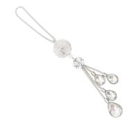 Hemobllo Car Rearview Mirror Pendant with White Rhinestone, Vehicle Interior Hanging Decor, Upgraded Crystal Ball for Car Mirror Ornament and Auto Accessories