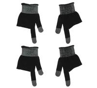 Hemobllo Carbon Fiber Gaming Gloves Two Finger Touchscreen Covers 2 Pair