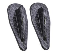 Hemobllo Carbon Fiber Pattern 2pcs Universal Mini Spoiler Wing Air Generators Car Roof Shark Fin Diffuser Bumper Lip Splitter for Automotive Exterior Styling