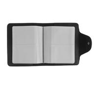 Hemobllo Card Holder Id Wallet Bifold Leather Card Case 40 Slots Black for Driver Licence and Identification Documents, Men Women, Work On-the-go Use