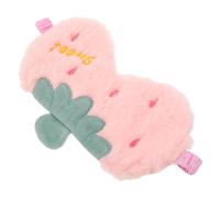 Hemobllo Cartoon Fruit Eye Mask Strawberry Sleep Plush Blindfold Cover Soft Funny Sleeping for Women Office Students Nap Rest Winter Travel Airplane Pink