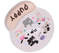 Hemobllo Cartoon Mouse Wrist Rest with Memory Foam and Rubber Base, Anti-Skid Mouse Pad Designed to Avoid Wrist, for Home and Business Trips Use