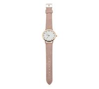 Hemobllo Casual Quartz Wrist Watch for Women with Pink Leather Strap and Glass Dial, Featuring Accurate Time Keeping and Stylish Design, as Hand Jewelry for Everyday Wear