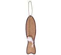 Hemobllo Cat Scratching Mat Suitable for Wrapping on Furniture Cool in Summer Fish Shaped Sisal with Feeding Port to Protect Sofa Random Color and Provide Cat