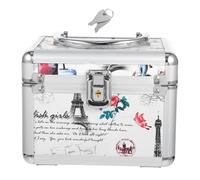 Hemobllo Cd Storage Box Reinforced Handle Multi-Purpose Toolbox for Travel Cosmetics