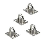 Hemobllo Ceiling Hook Wear-Resistant 4pcs Stainless Steel U-Shaped with Square Eye Plate Multipurpose for Home and Balcony for Hanging Fans and Wind Chimes