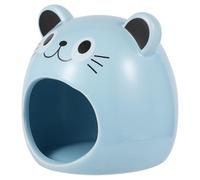 Hemobllo Ceramic Chinchilla House Small Pet Bed Summer Cooling Hamster Nest Hideout Cozy Sleeping Cave for Small Animals