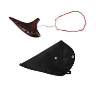 Hemobllo Ceramic Clay Flute Twelve-hole Design Alto C Key Musical Instrument with Precision Tuning Wide Range of Notes Elegant Artistic Touch for Professional Players Random Color