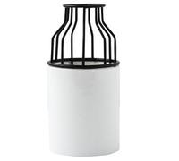 Hemobllo Ceramic Small Vase Flowerpot 5.5x5.5x12inch White Porcelain Simple Creative Design Use Good for Plants to Grow for Home Office Decoration