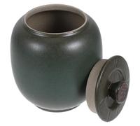 Hemobllo Ceramic Sugar Container and Tea Canister, Elegant Desktop Decoration for Home Storage, Vintage Style, 3.07X3.15X3.66 Inch