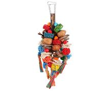 Hemobllo Chewing Toy for Parrots and Birds Colorful Molar Toy for Bird Cages Engaging for Macaws Cockatiels and Budgies Promotes Play and Exercise
