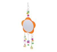 Hemobllo Chicken Mirror with Bells Hanging Swing, Beak Grinding Plaything for Hens, Roosters, Suitable for Garden, Balcony and Farm