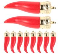Hemobllo Chili Jewelry Charms 10Pcs Red Artificial Pepper Pendants 7Cm Small Vegetable Accessories for DIY Bracelet Necklace Hanging Craft