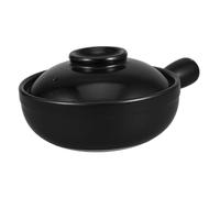 Hemobllo Chinese Clay Pot with Lid 600ml Clay Casserole for Stewing, Traditional Design, High Temperature Resistant, for Family Gatherings and Home Cooking