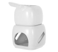 Hemobllo Chocolate Melting Pot Ceramic Fondue Mug with Tealight Warmer White Small Size for Candy and Butter Melting, Tabletop Chocolate Fondue Cup Suitable for Home Use