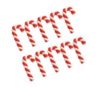 HEMOBLLO Christmas Decor 20pcs Charms Christmas Candy Cane Sweets Flatback Beads Making Supplies for DIY Craft Jewelry Making Ornament (red) Christmas Baubles Storage