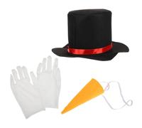Hemobllo Christmas Snowman Decor Hat Carrot Nose Snowman Prop Dressing Accessories for Christmas Decoration