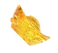 Hemobllo Citrine Ingot Ornament Crystal Golden Home Office Decoration