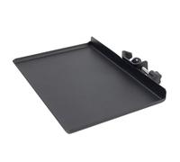 Hemobllo Clamp-on Rack Tray for Microphone Stand Black Iron Mic Rack Stand Clamp Holder with Shelf for Holding Small Accessories Suitable for Studio and Stage Use