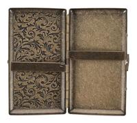 Hemobllo Classic Retro Cigarette Case with Flipping Cover Stainless Iron Lightweight Cigarette Container Embossed Printing for Everyday Use