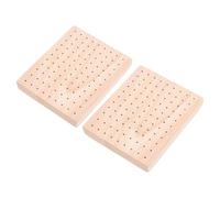 Hemobllo Clay Doll Stand Wooden Display Base 12X10X1.8Cm 2Pcs Set for Air Drying Clay Figurines and DIY Model Making
