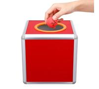 Hemobllo Clear Raffle Box with Slot Aluminum Alloy Lottery Ticket Box for Prize Draws Donations Fundraising Events Party Games Office Collections 7.87 in