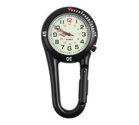 Hemobllo Clip-on Carabiner Watch - Quartz Luminous Dial, Alloy Backpack Buckle Belt Watch for Nurses, Doctors, Climbing, Outdoor Sports