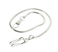 Hemobllo Clip Pocket Watch Chain Alloy Long Vintage Style Lightweight Pocket Chain Accessories for Casual Dressing and Collecting with Silver Metal Material
