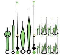 Hemobllo Clock Hands 10 Sets Luminous Hand Clock Pointers for Wall Clock Repairing Broken Clocks Aluminum Interesting Shape Glow-in-the-dark 5.31x0.35x0.31in